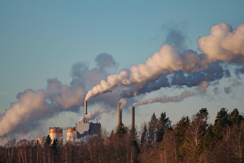 Factories polluting the air